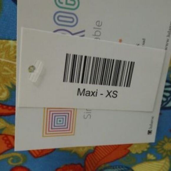 LULAROE MAXI SKIRT DRESS LONG XS Blue Yellow Red - Picture 4 of 6